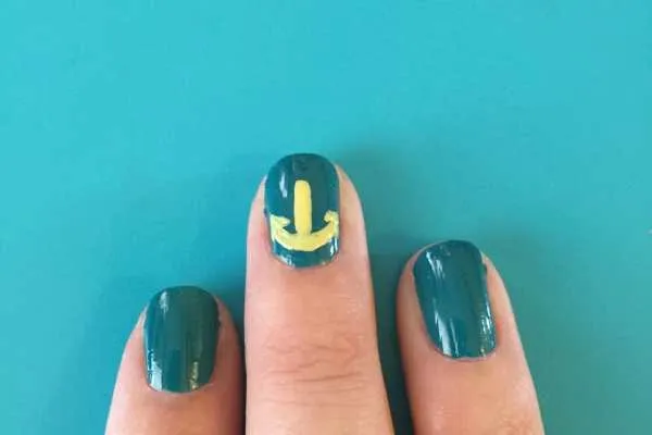 Anchors Nail Art Design by