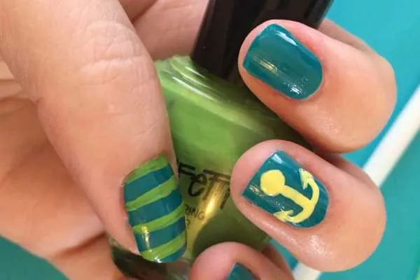 Anchors Nail Art Design by