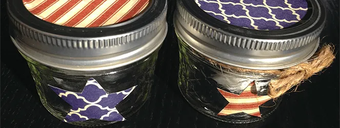 4th of July Mason Jar Candles DIY
