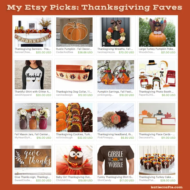 My Etsy Picks: Thanksgiving Faves