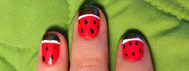 Watermelon Nail Art Design by