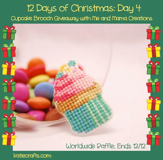 Cupcake Brooch Giveaway with Me and Mama Creations