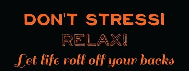 "Don't Stress! Relax! Let life roll off your backs. Except for death and paying taxes, everything in life is only for now!" - Avenue Q; Print out at Katie Crafts; http://www.katiecrafts.com