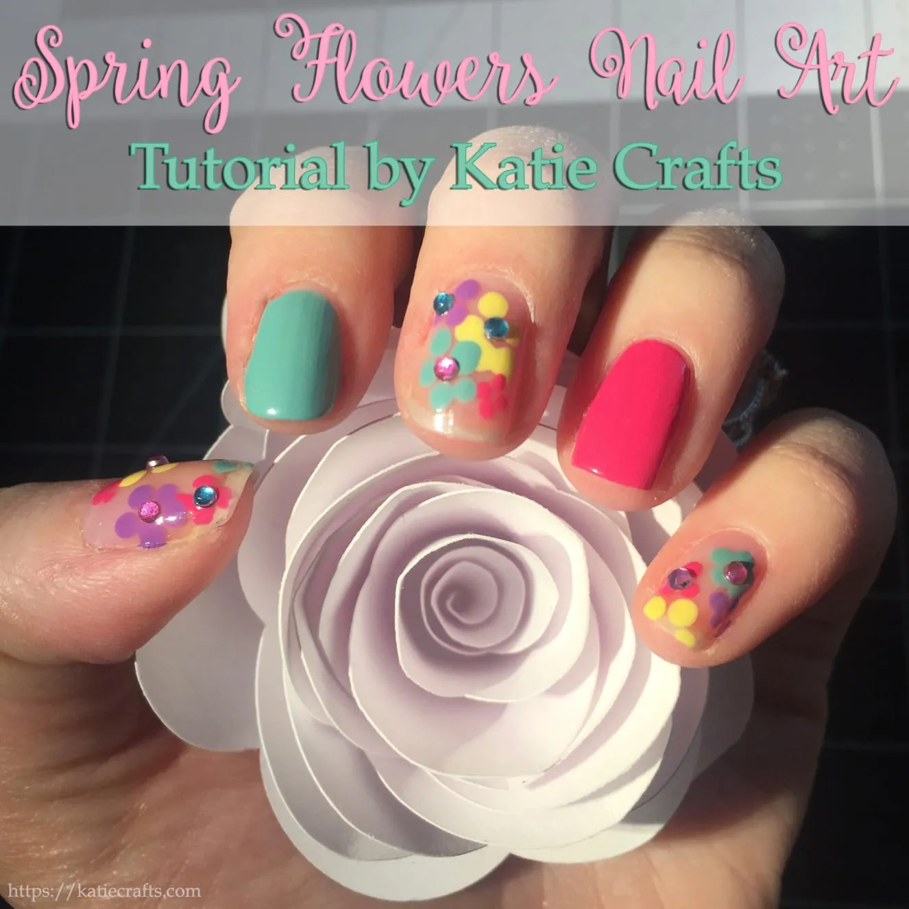 Spring Flowers Nail Art Tutorial by