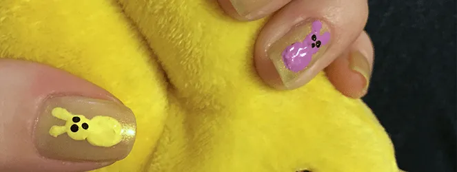 Easter Nail Art: Peeps! by