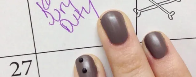 Nail Art: Jury Duty Nails