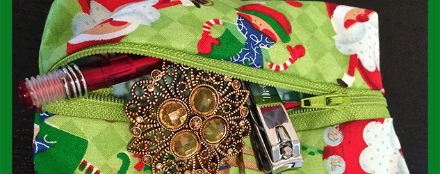 Third Day of Christmas: DIY Mini Makeup Bag Tutorial by