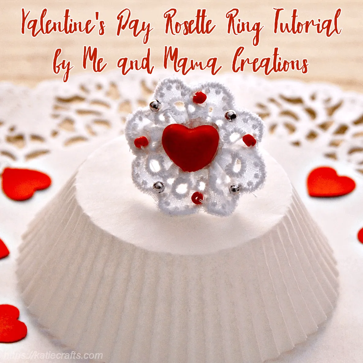 Valentine's Day Rosette Ring Tutorial by Me and Mama Creations