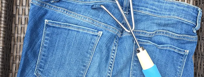 5 Minute No Sew Apron From Jeans, Tutorial by