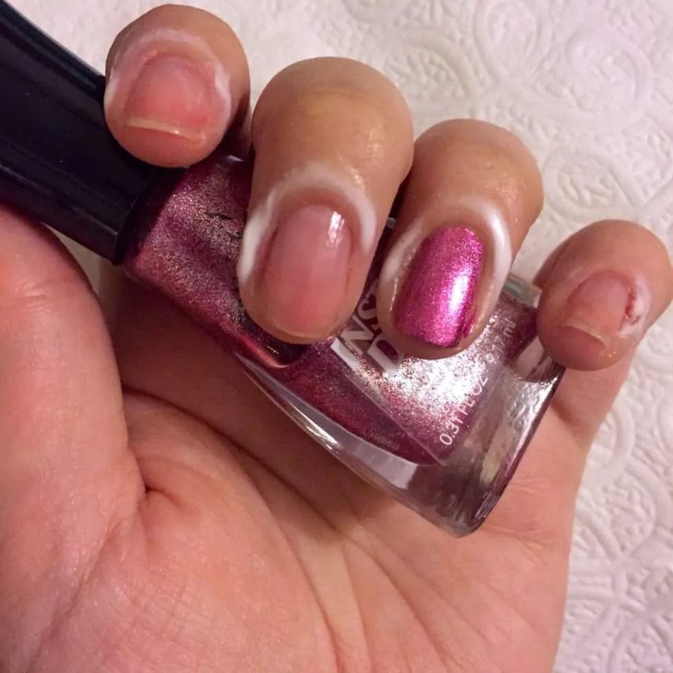 Mint & Pink Abstract Floral Nail Art Design by