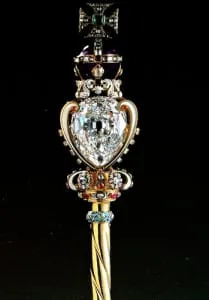 The Great Star of Africa is set in the Royal Scepter and kept with the other Crown Jewels in the Tower of London. Photo Source: http://astratelli.com