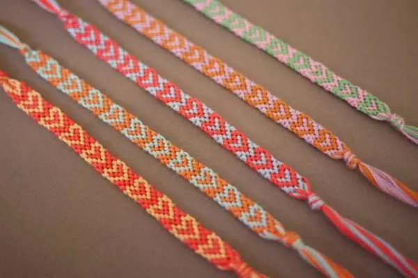 DIY Heart Friendship Bracelet from Honestly WTF