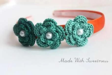 Orange and Aquamarine Satin Headband by Made With Sweetness