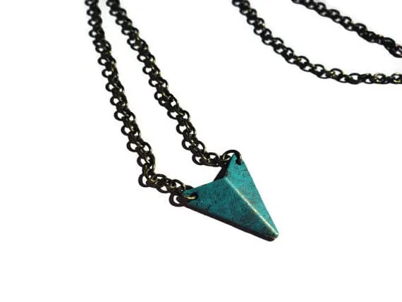 Turquoise Chevron Necklace by Katie Crafts on Etsy