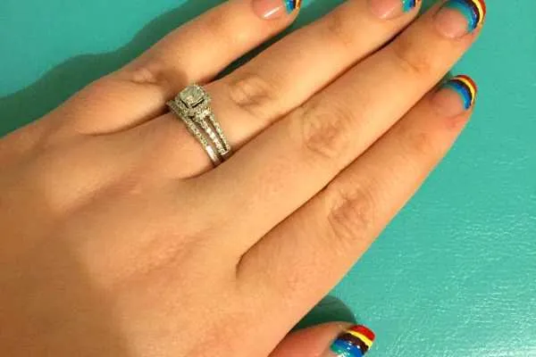 Nail Art Design: Rainbow Tips by