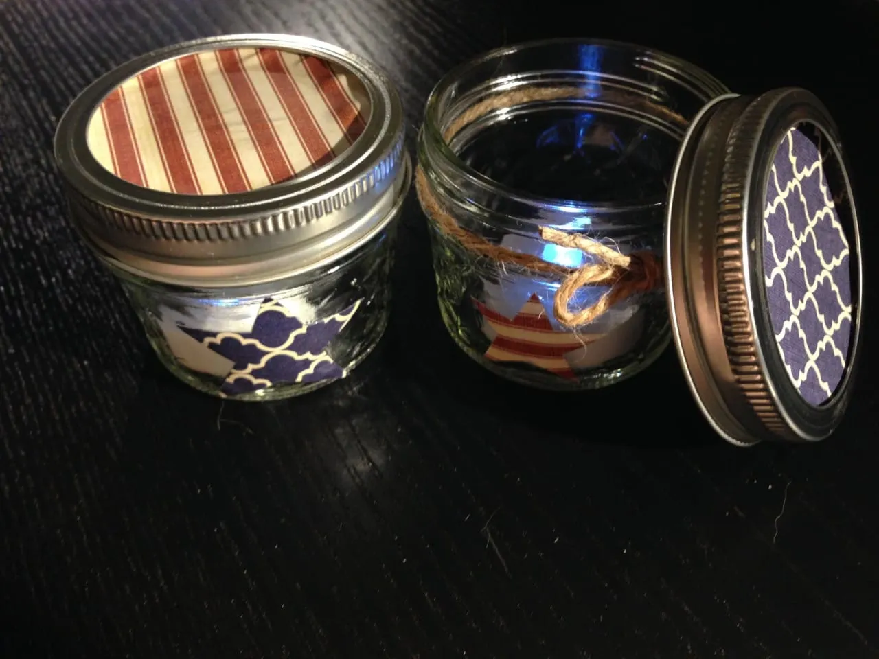 4th of July Mason Jar Candles DIY