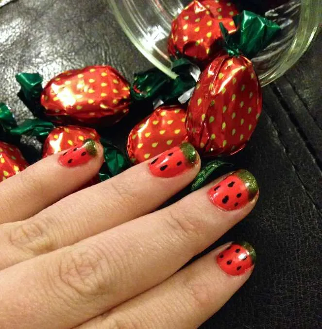 Watermelon Nail Art Design by