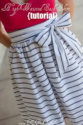 High Waisted Sash Skirt Tutorial from This Big Oak Tree