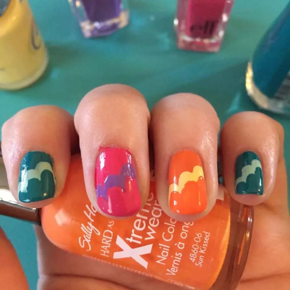 Nail Art: Waves or Clouds? by