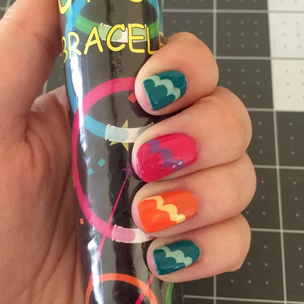 Nail Art: Waves or Clouds? by