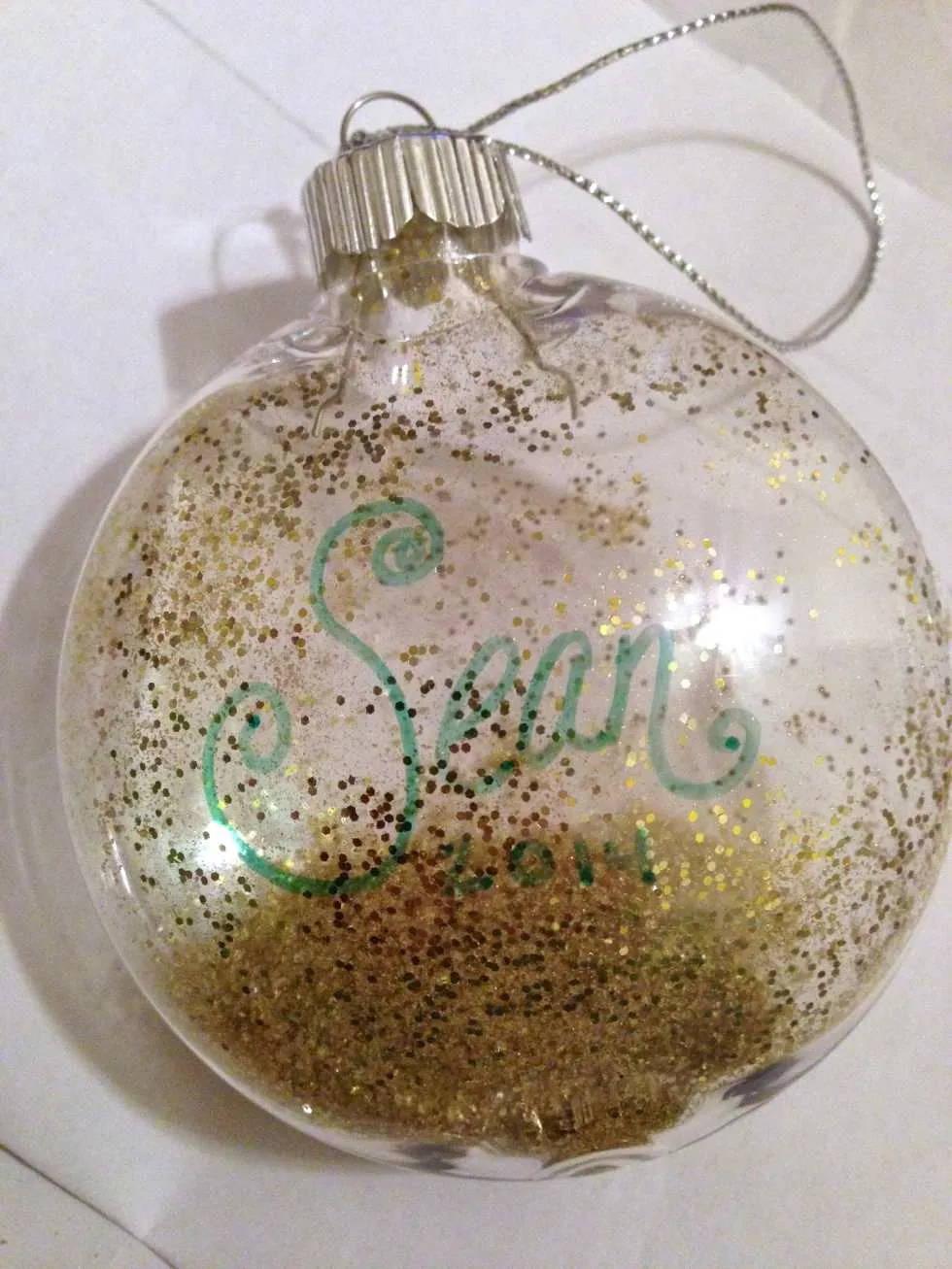 Ninth Day of Christmas: Easy Glitter Ornament by