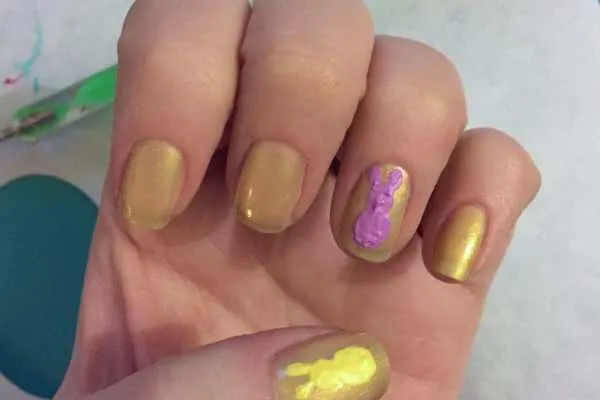 Easter Nail Art: Peeps! by