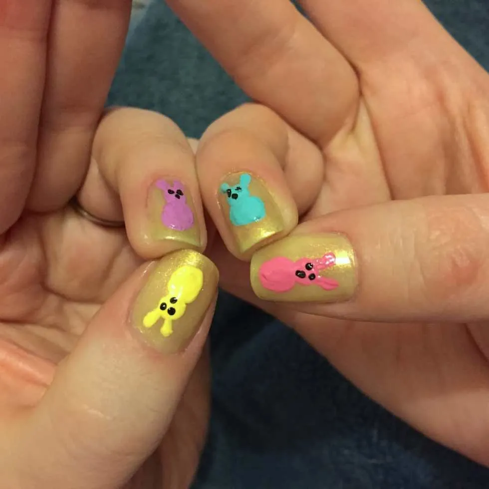 Easter Nail Art: Peeps! by