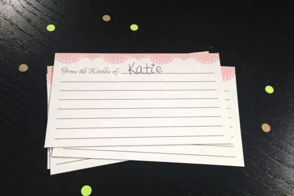 Freebie Friday: Shabby Chic Recipe Cards