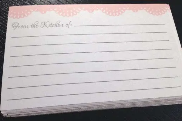 Freebie Friday: Shabby Chic Recipe Cards