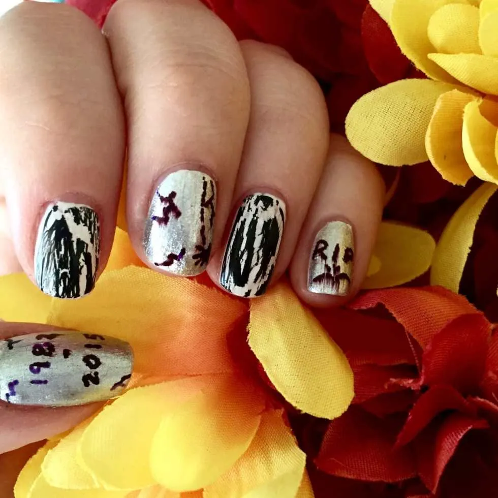 Tombstone Nail Art Tutorial for Halloween