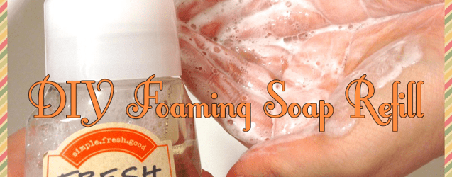 DIY Foaming Soap Refill by Katie Crafts; https://www.katiecrafts.com