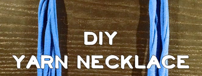 DIY Yarn Necklace Tutorial by Katie Crafts; https://www.katiecrafts.com