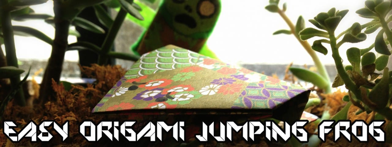 Origami with The Husband: Easy Jumping Frog Tutorial on Katie Crafts; https://www.katiecrafts.com