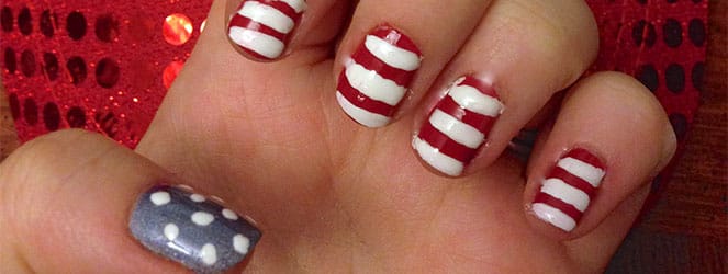 4th of July Nail Art Designs by Katie Crafts; https://www.katiecrafts.com