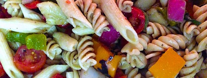 Pasta Salad w/ Red Wine Vinaigrette Dressing Recipe by Katie Crafts; https://www.katiecrafts.com