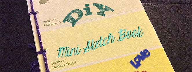 DIY Mini Sketch Book Tutorial by Katie Crafts; https://www.katiecrafts.com