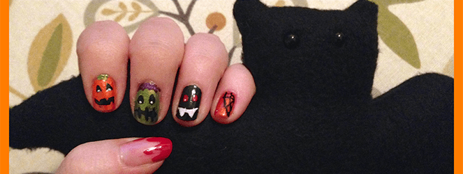 Nail Art Design: Halloween Nails by Katie Crafts; https://www.katiecrafts.com