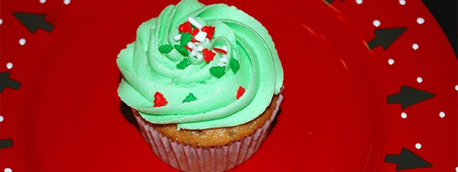 Fourth Day of Christmas: Key Lime Frosted Cupcake Recipe by Katie Crafts; https://www.katiecrafts.com