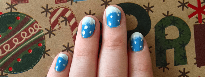 Eighth Day of Christmas: Winter Manicure on Katie Crafts; https://www.katiecrafts.com