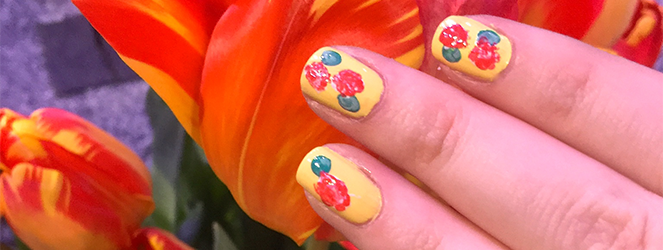 Nail Art Design: Flower Show 2015 on Katie Crafts; https://www.katiecrafts.com