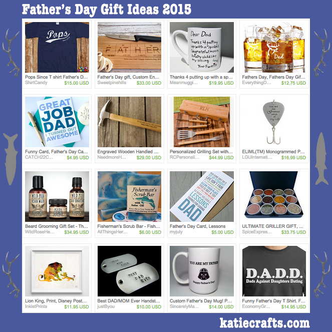 Father's Day Gift Ideas on Katie Crafts; https://www.katiecrafts.com