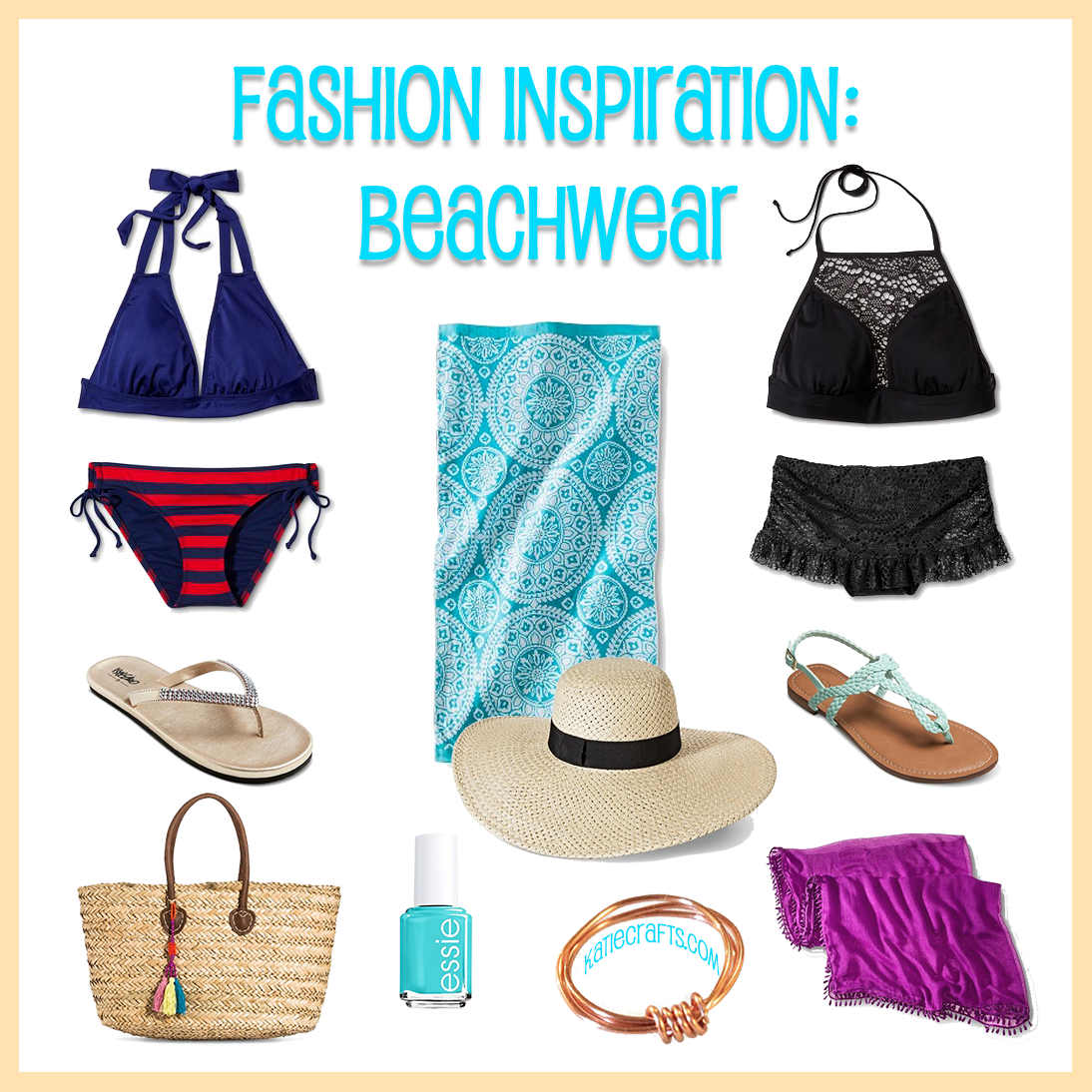 Fashion Inspiration: Beachwear on Katie Crafts; https://www.katiecrafts.com