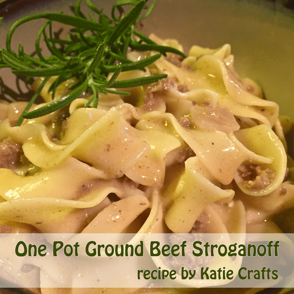 One Pot Ground Beef Stroganoff Recipe by Katie Crafts; https://www.katiecrafts.com
