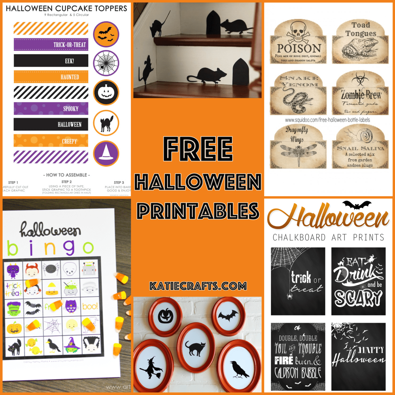 Free Halloween Printables on Katie Crafts; https://www.katiecrafts.com