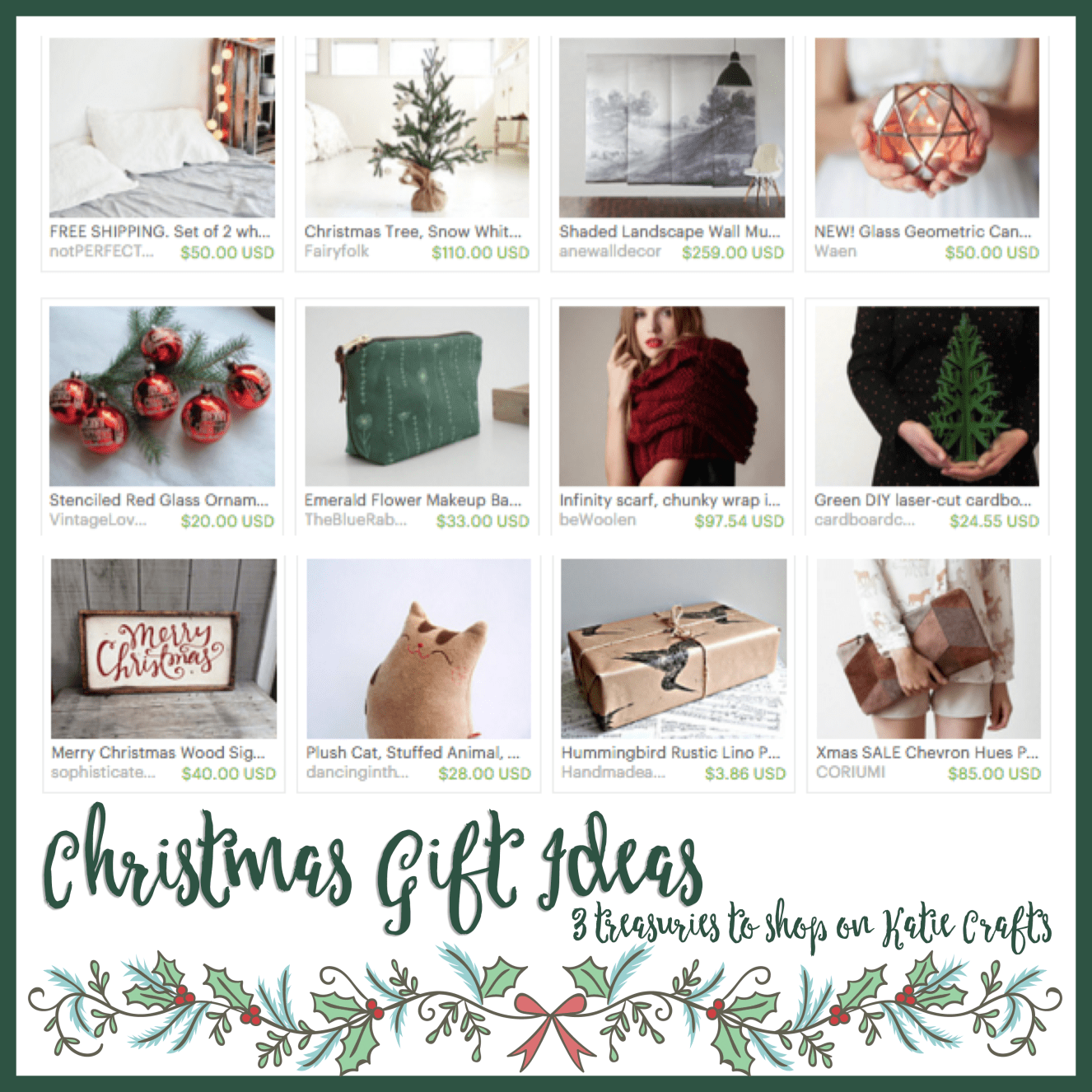 Christmas Gift Ideas on Katie Crafts; https://www.katiecrafts.com