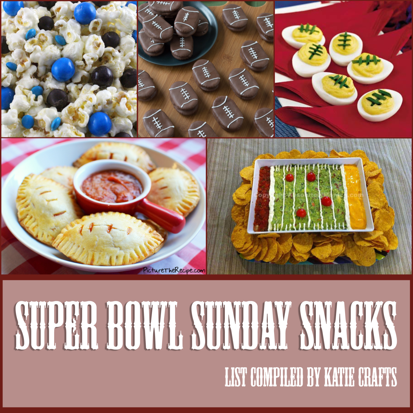 Super Bowl Sunday Snacks on Katie Crafts; https://www.katiecrafts.com