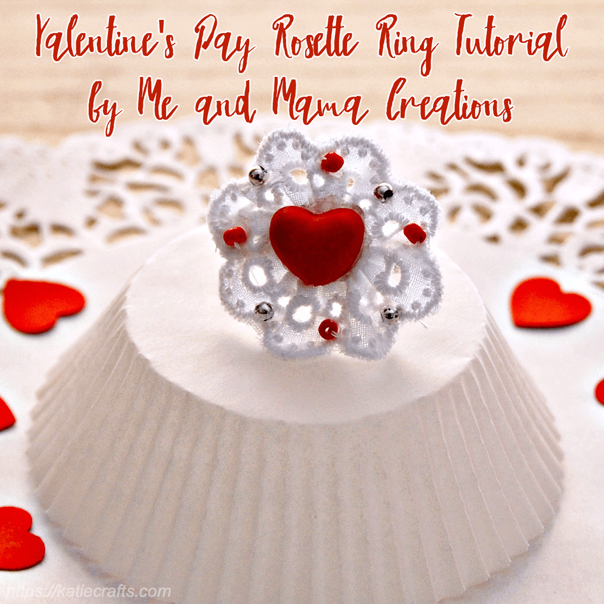 Valentine's Day Rosette Ring Tutorial by Me and Mama Creations