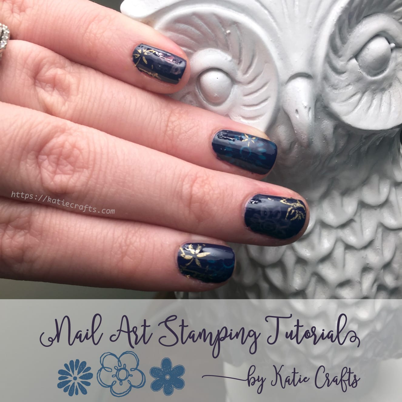 Nail Art Stamping on Katie Crafts; https://www.katiecrafts.com