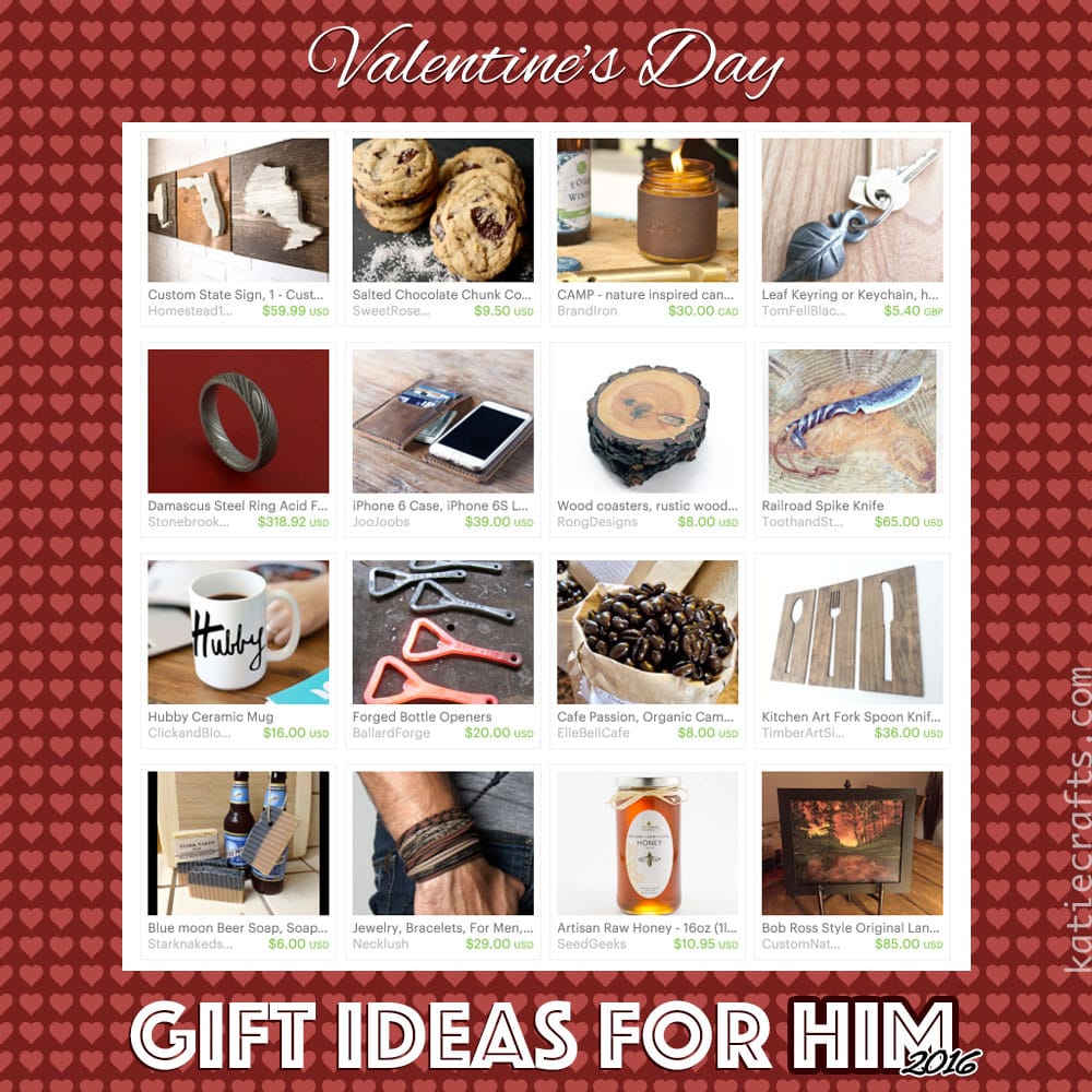 Valentine's Day Gift Ideas For Him on Katie Crafts; https://www.katiecrafts.com