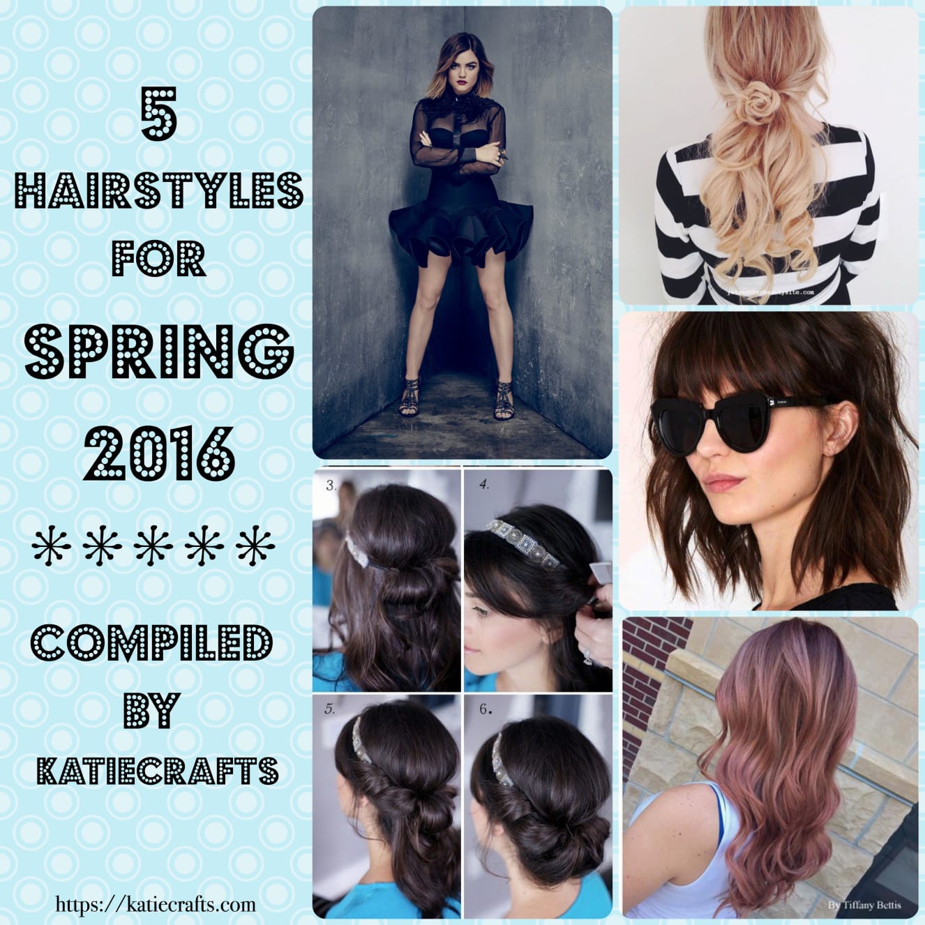 5 Hairstyles For Spring on Katie Crafts; https://www.katiecrafts.com